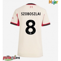 Camiseta Liverpool Dominik Szoboszlai #8 Visitante Equipación para mujer 2025-26 manga corta